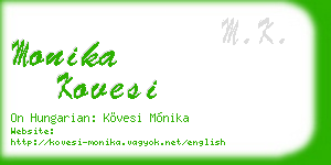 monika kovesi business card