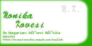 monika kovesi business card